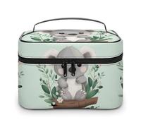 DWTJKMS Koala, trousse per cosmetici, organizer per cosmetici, grande capacità, borsa da trucco da viaggio da donna, con manico e divisore