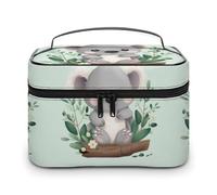 DWTJKMS Koala, trousse per cosmetici, organizer per cosmetici, grande capacità, borsa da trucco da viaggio da donna, con manico e divisore