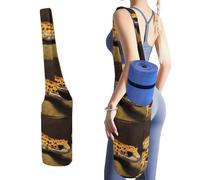 DWTJKMS Leopard Little Gecko - Borsa per tappetino da yoga, in tela resistente, con tasca per bottiglia d'acqua e tasca inferiore bagnata, adatta alla maggior parte dei tappetini da yoga