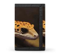DWTJKMS Leopard Little Gecko Portafoglio minimalista da uomo sottile a tre ante portafogli alla moda moderno portafoglio antifurto per carte e contanti