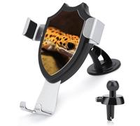 DWTJKMS Leopard Little Gecko - Supporto universale per telefono da auto, adatto per tutti gli smartphone e i modelli di auto (nero)