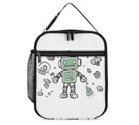 DWTJKMS Line Robot Borsa termica per il pranzo, a prova di perdite, per uomini e donne, con manico, riutilizzabile, isolata, per ufficio, lavoro, picnic