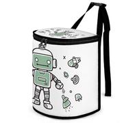 DWTJKMS Line Robot Car Trash Can con coperchio Grande capacità Appeso Auto Trash Bin a prova di perdite Impermeabile Cestino della spazzatura Auto Must Haves Accessori interni
