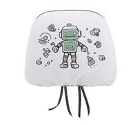 DWTJKMS Line Robot - Set di 2 copri poggiatesta per auto, regolabili, riutilizzabili, accessori per interni auto, stile vintage, adatti per la maggior parte delle auto