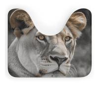 DWTJKMS Lioness - Tappetino da bagno a forma di U, ad asciugatura rapida, assorbente, antimacchia, antiscivolo, per base WC ovale