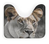 DWTJKMS Lioness, tappetino da bagno per WC, ad asciugatura rapida, assorbente, a forma di U, antiscivolo, per pavimento del bagno (50,8 x 40,6 cm)