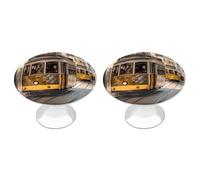 DWTJKMS Lisbon Tram Cabinet Maniglie colorate Pomelli per armadi Solidi Maniglie per Cassetti Adatto per Comò Mobili da Cucina Porte Armadio Cassetti