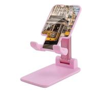 DWTJKMS Lisbon Tram - Supporto per telefono cellulare, pieghevole, regolabile in altezza, portatile, per tutti gli smartphone, colore: rosa