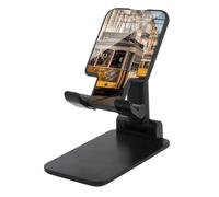 DWTJKMS Lisbon Tram - Supporto per telefono cellulare, pieghevole, regolabile in altezza, portatile, per tutti gli smartphone, colore: nero