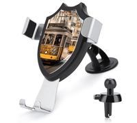 DWTJKMS Lisbon Tram - Supporto universale per telefono cellulare, per tutti gli smartphone e i modelli di auto (nero)