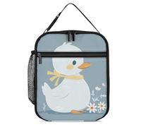 DWTJKMS Little White Duck - Borsa termica per il pranzo, a prova di perdite, per uomini e donne, con manico, riutilizzabile, isolata, per ufficio, lavoro, picnic