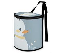 DWTJKMS Little White Duck - Pattumiera per auto con coperchio, grande capacità, da appendere, a prova di perdite, impermeabile, accessori per interni