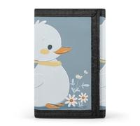 DWTJKMS Little White Duck Portafoglio minimalista da uomo sottile a tre ante portafogli alla moda moderno portafoglio antifurto per carte e contanti