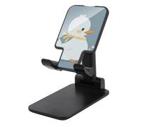 DWTJKMS Little White Duck - Supporto per telefono cellulare, pieghevole, regolabile in altezza, portatile, per tutti gli smartphone, colore: nero