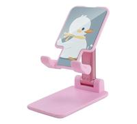 DWTJKMS Little White Duck - Supporto per telefono cellulare, pieghevole, regolabile in altezza, portatile, per tutti gli smartphone, colore: rosa