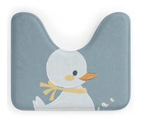 DWTJKMS Little White Duck - Tappetino da bagno a forma di U, ad asciugatura rapida, assorbente, antimacchia, antiscivolo, per base WC ovale