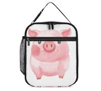 DWTJKMS Lovely Pig Borsa termica per il pranzo, a prova di perdite, per uomini e donne, con manico, riutilizzabile, isolata, per ufficio, lavoro, picnic