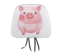 DWTJKMS Lovely Pig - Copertura per poggiatesta auto, regolabile, riutilizzabile, accessorio per interni auto, stile vintage, per la maggior parte delle auto