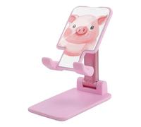 DWTJKMS Lovely Pig - Supporto per telefono cellulare, pieghevole, regolabile in altezza, portatile, per tutti gli smartphone, colore: rosa