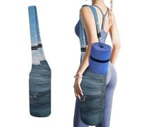 DWTJKMS Mackinac - Borsa per tappetino da yoga a ponte sospeso, in tela resistente, con tasca per bottiglia d'acqua e borsa per il bagnato, adatta alla maggior parte dei tappetini da yoga