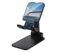 DWTJKMS Mackinac - Supporto per telefono cellulare a ponte sospeso, pieghevole, regolabile in altezza, portatile, per tutti gli smartphone, colore: nero