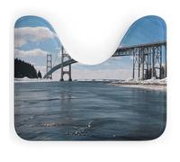 DWTJKMS Mackinac - Tappeto da bagno con ponte sospeso, ad asciugatura rapida, assorbente, a forma di U, antiscivolo, per pavimento del bagno (50,8 x 40,6 cm)