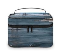 DWTJKMS Mackinac - Trousse per trucchi con ponte sospeso, organizer per cosmetici, grande capacità, portatile, da donna, da viaggio, con manico e divisore