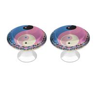 DWTJKMS Maniglie per armadietti con motivo Yin Yang Pomelli colorati per cassetti solidi maniglie adatte per comò mobili da cucina porte armadio cassetti
