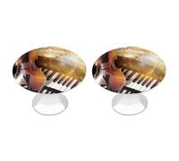 DWTJKMS Maniglie per armadietti con note musicali per pianoforte e violino, manopole colorate per cassetti, adatte per cassettiera, mobili da cucina, porte, armadi