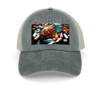 DWTJKMS Medicine Pillole Sport Cappello per Uomini Donne Hollow Cowboy Cappello Regolabile Baseball Cap Abbigliamento Regali Accessori