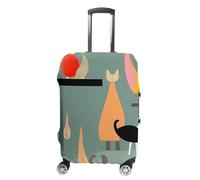 DWTJKMS Mid-Century - Copertura per bagagli con gatti arte moderna semplice e generosa, copertura antipolvere lavabile, resistente ai graffi, per valigie da 48-81 cm, Stile:, L, Custodia per bagagli