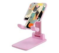 DWTJKMS Mid-Century - Supporto per telefono cellulare a forma di gatto, pieghevole, regolabile in altezza, portatile, per tutti gli smartphone, colore: rosa