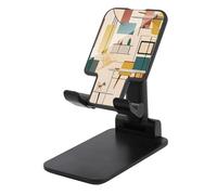 DWTJKMS Mid Century - Supporto per telefono cellulare, pieghevole, regolabile in altezza, portatile, per tutti gli smartphone, colore: nero