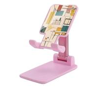 DWTJKMS Mid Century - Supporto per telefono cellulare, pieghevole, regolabile in altezza, portatile, per tutti gli smartphone, colore: rosa