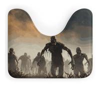 DWTJKMS Molti tappetini da bagno zombie, a forma di U, ad asciugatura rapida, assorbente, resistente alle macchie, tappetino da bagno antiscivolo per base WC ovale
