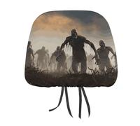 DWTJKMS Molti zombie poggiatesta auto 1 pz regolabile riutilizzabile, accessori interni auto carino vintage poggiatesta protezione sedili, copertura per la maggior parte delle auto