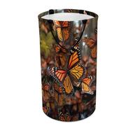 DWTJKMS Monarch Butterflies - Cesto portabiancheria pieghevole con manici per il trasporto, grande cesto portaoggetti per lavanderia, dormitorio, famiglia