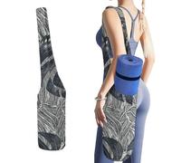 DWTJKMS Monstera Leaves - Borsa per tappetino da yoga, in tela resistente, con tasca per bottiglia d'acqua e tasca inferiore bagnata, adatta alla maggior parte dei tappetini da yoga