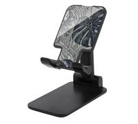DWTJKMS Monstera Leaves - Supporto per telefono cellulare, pieghevole, regolabile in altezza, portatile, per tutti gli smartphone, colore: nero