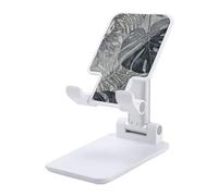 DWTJKMS Monstera Leaves - Supporto per telefono cellulare, pieghevole, regolabile in altezza, portatile, per tutti gli smartphone, colore: bianco