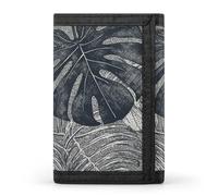 DWTJKMS Monstera - Portafoglio minimalista da uomo, sottile, a tre pieghe, alla moda, moderno, antifurto, per carte e contanti