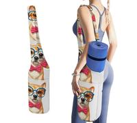 DWTJKMS Morbido papillon per cani e animali domestici, borsa per tappetino da yoga con occhiali di grandi dimensioni, in tela resistente, con tasca per bottiglia d'acqua e borsa bagnata inferiore