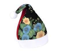 DWTJKMS Morning Glory Cappello di Babbo Natale classico in pelliccia cappello di Natale spesso cappello per feste di Natale con paillettes divertente cappello invernale per vacanze