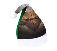 DWTJKMS Museo del Louvre di Parigi Cappello di Babbo Natale classico cappello di pelliccia cappello di Natale spesso cappello di Natale con paillettes divertente vacanza inverno cappello