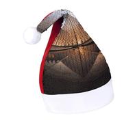 DWTJKMS Museo del Louvre di Parigi Cappello di Babbo Natale classico cappello di pelliccia cappello di Natale spesso cappello di Natale con paillettes divertente vacanza inverno cappello