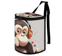 DWTJKMS Music Monkey Car Trash Can con coperchio Grande capacità Appeso Auto Trash Bin a prova di perdite Impermeabile Cestino della spazzatura Auto Must Haves Accessori interni