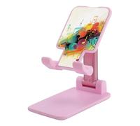 DWTJKMS Musica astratta a tema Supporto per telefono cellulare a doppia piegatura, supporto per telefono cellulare regolabile in altezza Supporto per cellulare portatile Dock da tavolo Adatto a tutti