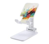 DWTJKMS Musica astratta Tema Del Telefono Del Telefono Del Telefono Del Basamento Doppio Pieghevole, Regolabile in Altezza Supporto Del Telefono Cellulare Portatile Dock Desktop Adatto A Tutti