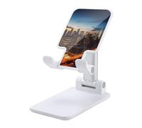 DWTJKMS New York City Scenery - Supporto per telefono cellulare, pieghevole, regolabile in altezza, portatile, supporto per cellulare, da scrivania, adatto a tutti gli smartphone, colore: bianco