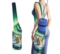 DWTJKMS Northern Lights - Borsa per tappetino da yoga, in tela resistente, con tasca per bottiglia d'acqua e tasca inferiore bagnata, adatta alla maggior parte dei tappetini da yoga